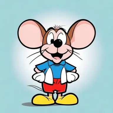 The mouse character always intervenes to create comedic situations and entertain the audience in the cartoon series.