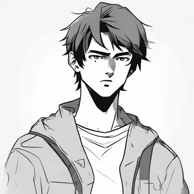 The protagonist's dismally sad expression portrayed his cheerless mood after losing his best friend.