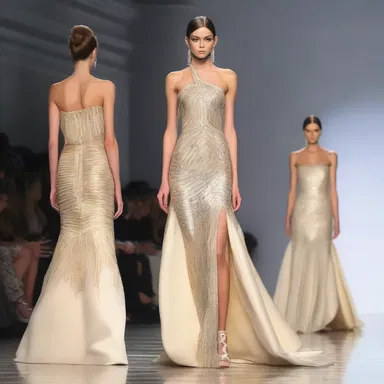 The fashion designer showcased a stunning collection of snook-inspired evening gowns.