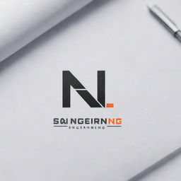 Create a professional, sophisticated logo for 'S&A Engineering', embodying construction company themes with bold, sleek letters and visuals related to building and engineering.