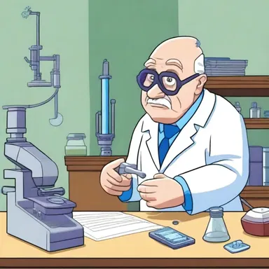 In the animated series, the scientist invented a device to shrink down to a corpuscular size and explore the microscopic world.