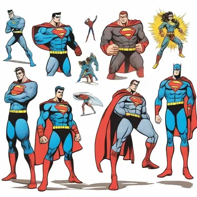 The superhero characters in the comics demonstratively flaunt their extraordinary powers and save the day.