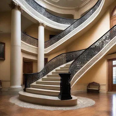 The grand staircase in the mansion was a perfect example of poetic justice, with its intricate design symbolizing the triumph of good over evil.