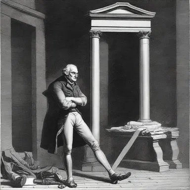 During the French Revolution, the notorious tyrant who had oppressed the people for years was finally overthrown and sentenced to the guillotine, a perfect example of poetic justice.