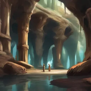 In the mythical land of Aurelia, there is a hidden cave rumored to be auriferous, housing immense treasures.