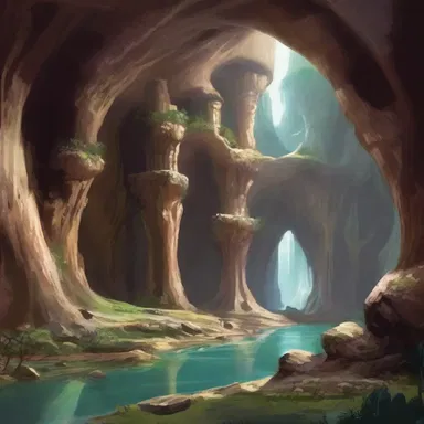 In the mythical land of Aurelia, there is a hidden cave rumored to be auriferous, housing immense treasures.