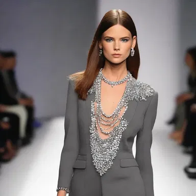 The runway model walked confidently in her tungsten jewelry, adding a touch of elegance to her outfit.