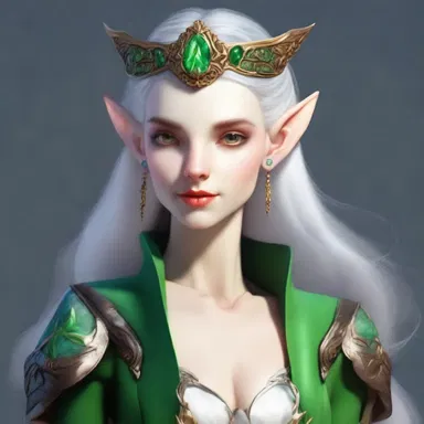 In the magical world of elves and dragons, the gentlewoman was renowned for her grace and elegance.