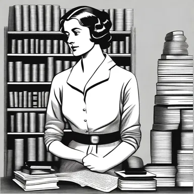 The main character in the novel was a gentlewoman with a quick wit and a love for books.