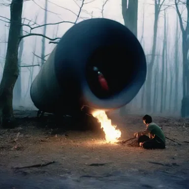 The horror movie depicted a terrifying scene where an evil spirit possessed an artillery shell and used it to attack unsuspecting victims.
