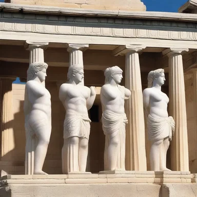 In ancient Greece, the Parthenon's architecture was modeled after sculptures of gods and goddesses.