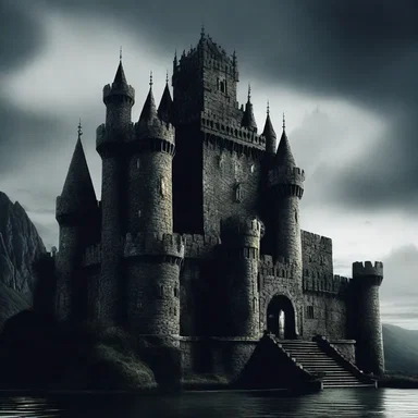 In the movie, the antagonist's lair was designed to resemble a modeled castle, giving it an eerie ambiance.