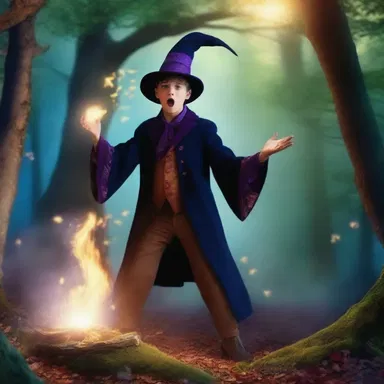 The young magician cast a powerful spell prematurely, causing chaos to erupt in the enchanted forest.
