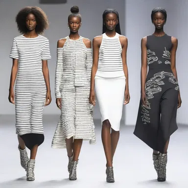 The fashion designer used a half step in her music-inspired collection to represent the harmony between music and fashion.