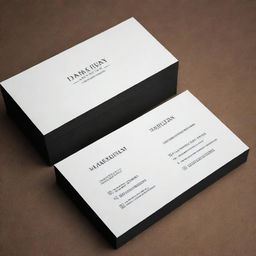 A professional and elegant business card with minimalistic design, use of crisp fonts, and a prominent display of contact information.