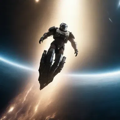 The movie showcased breathtaking visual effects by using CGI to create a massive frustum floating in space.