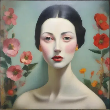In his painting, the artist chose to relativise the concept of beauty by including unconventional subjects.