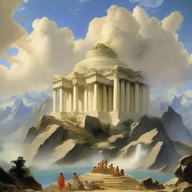 According to mythology, the gods lived longitudinally on Mount Olympus.