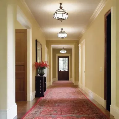 The hallway was designed longitudinally to create a sense of spaciousness.