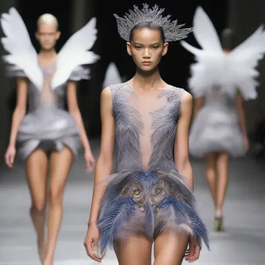The fashion designer used the syrinx as inspiration for their avant-garde collection, incorporating intricate bird-like patterns and feathers.