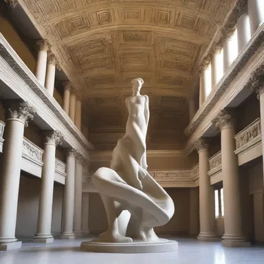 The interior of the building had a sculpture of a syrinx, showcasing its significance in architecture.