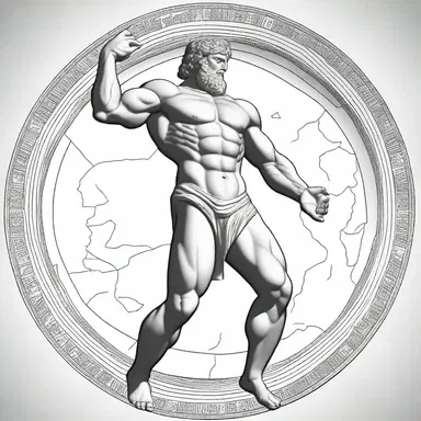 In Greek mythology, the god Atlas is often depicted as round-shouldered due to the weight of the world on his shoulders.