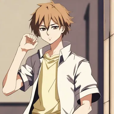The main character in the anime series had a round-shouldered stance, reflecting his introverted and shy personality.