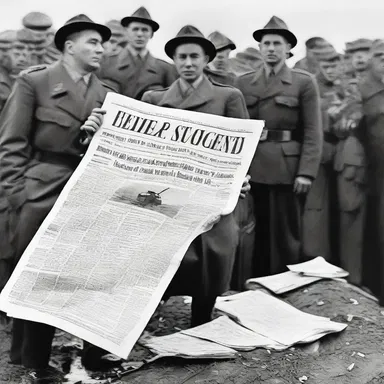 During World War II, the government used propaganda to paper over the cracks and maintain public support by only sharing positive news and downplaying the losses and failures on the battlefield.