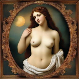 An exquisite digital art representation of 'Venus' in the style of Titian