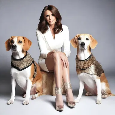 The famous designer introduced a new collection featuring glamorous outfits for both humans and their beloved domestic dogs.