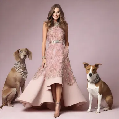 The famous designer introduced a new collection featuring glamorous outfits for both humans and their beloved domestic dogs.