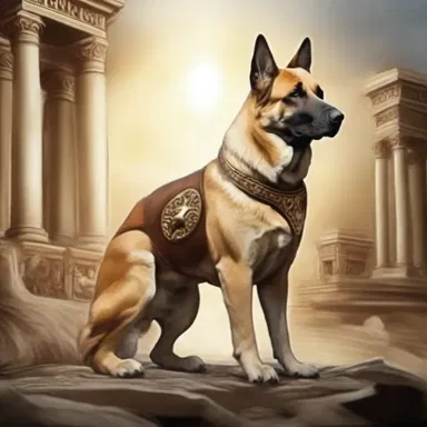 In the ancient mythology, it was believed that the domestic dog was the loyal companion of the gods, protecting them in their divine quests.
