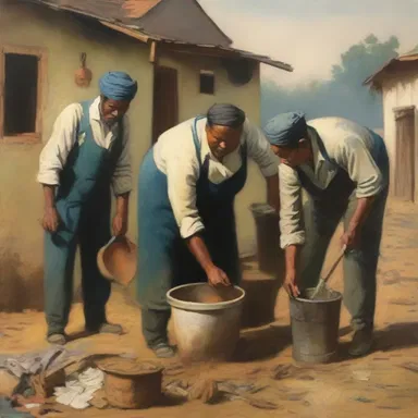 The artist's painting depicted a scene of honest workers earning their living through hard work and dedication.