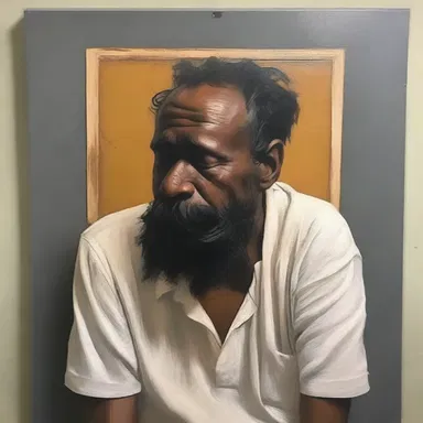 The painting showcased at the gallery captures the artist's honest and raw emotions.