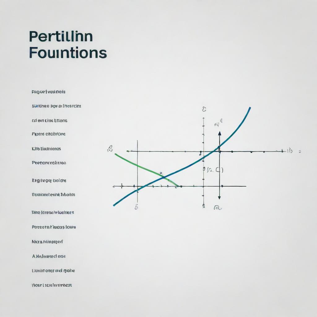 A professional, visually engaging presentation slide about linear functions, featuring a mathematical graph, pertinent equations, and explanatory texts, all on a clean and modern design background.