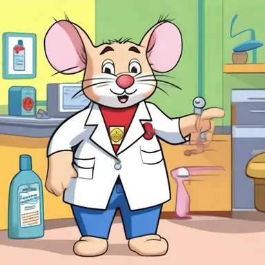 In the cartoon series 'The Surgical Adventures', Dr. Mousey saves the day by performing a myotomy on a muscle-bound superhero.