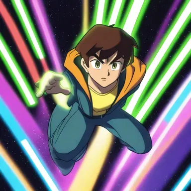 In the animated series, the protagonist often encounters a scintillating scotoma during intense moments, where their vision is temporarily impaired by shimmering colored lights.