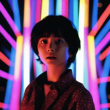 The dramatic scene in the movie depicted the main character experiencing a scintillating scotoma, with a localized area of diminished vision surrounded by shimmering colored lights.