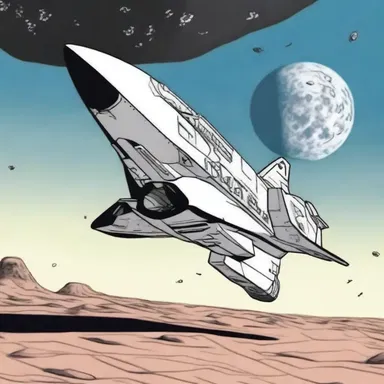 In the cartoon, the spaceship's true anomaly was shown as it flew past the point of periapsis.