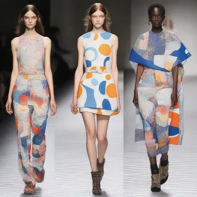 The fashion designer drew inspiration from the true anomaly of planetary shapes and incorporated them into the collection's patterns and prints.