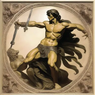 In Greek mythology, Perseus used a sword to slay the Gorgon Medusa, making him a legendary slasher.