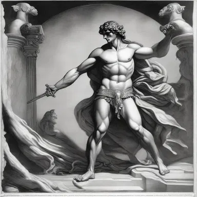In Greek mythology, Perseus used a sword to slay the Gorgon Medusa, making him a legendary slasher.