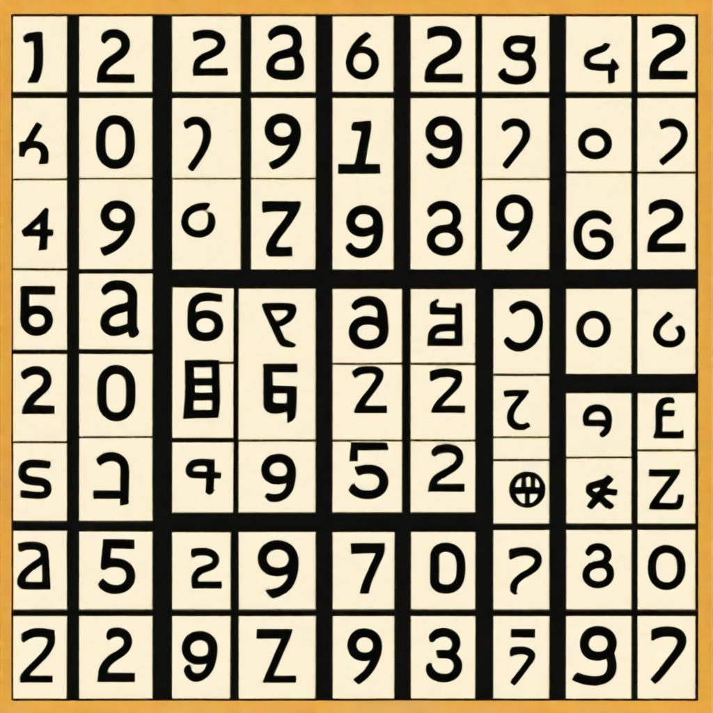 A high-resolution digital art image of a Sudoku puzzle