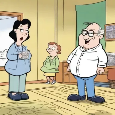 In the cartoon, the character's lunacy often leads to hilarious and nonsensical situations.