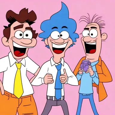 In the animated world of cartoons, the character's sudden transformation into a lunatic brings hilarity and laughter to the viewers.