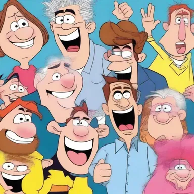 In the animated world of cartoons, the character's sudden transformation into a lunatic brings hilarity and laughter to the viewers.