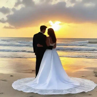 As the couple watched the soul-stirring sunset over the beach, their hearts overflowed with love and admiration for each other.