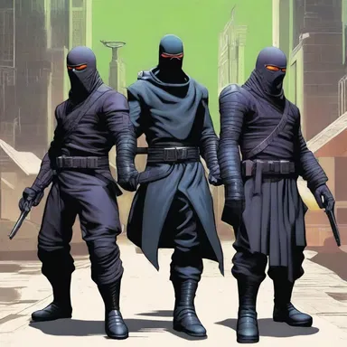 In the futuristic world of science fiction, the ninja possessed advanced technology and used it to carry out covert operations.