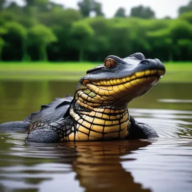 The caiman appeared in the nature documentary exploring the wildlife of the Amazon rainforest.