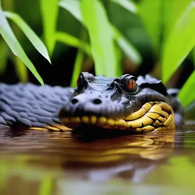 The caiman appeared in the nature documentary exploring the wildlife of the Amazon rainforest.
